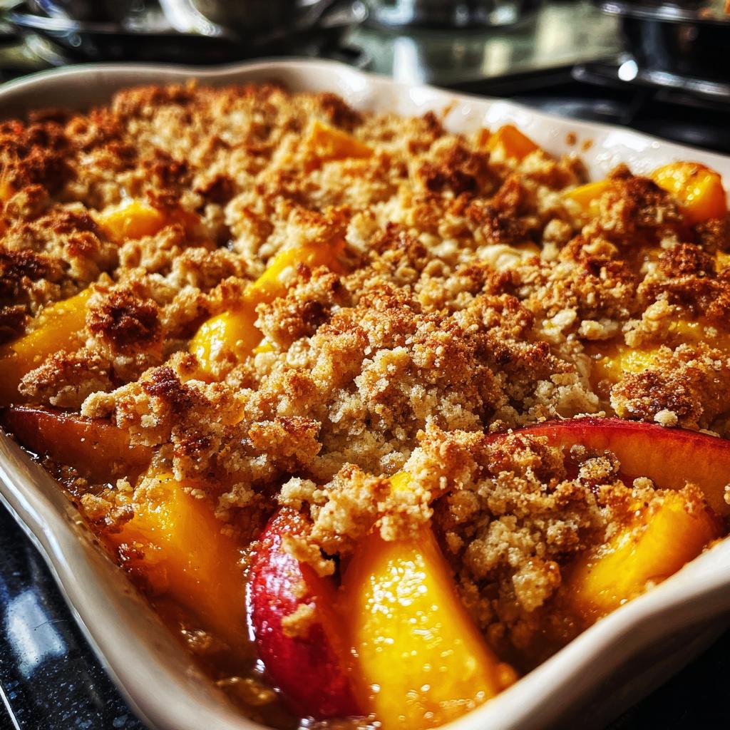 Air Fryer Peach Cobbler - detail 1
