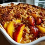 Air Fryer Peach Cobbler