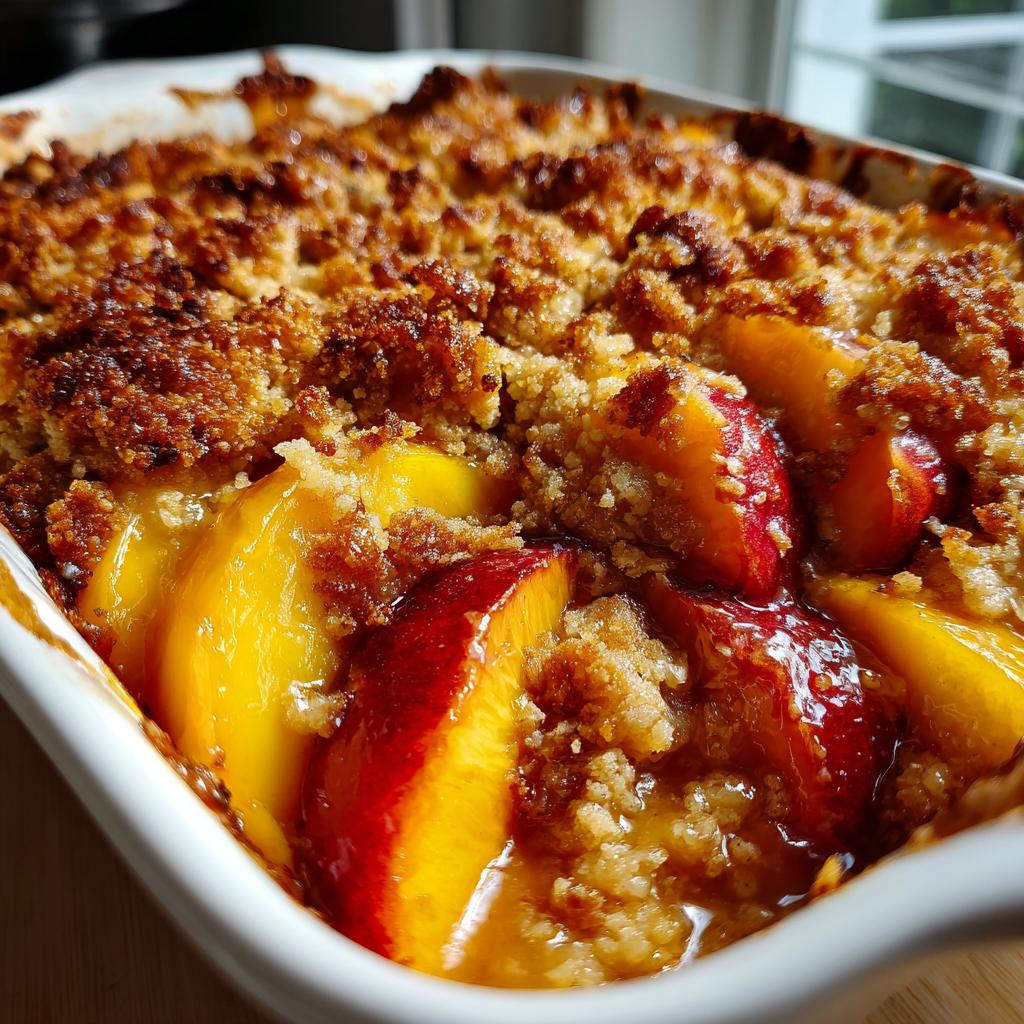 Air Fryer Peach Cobbler