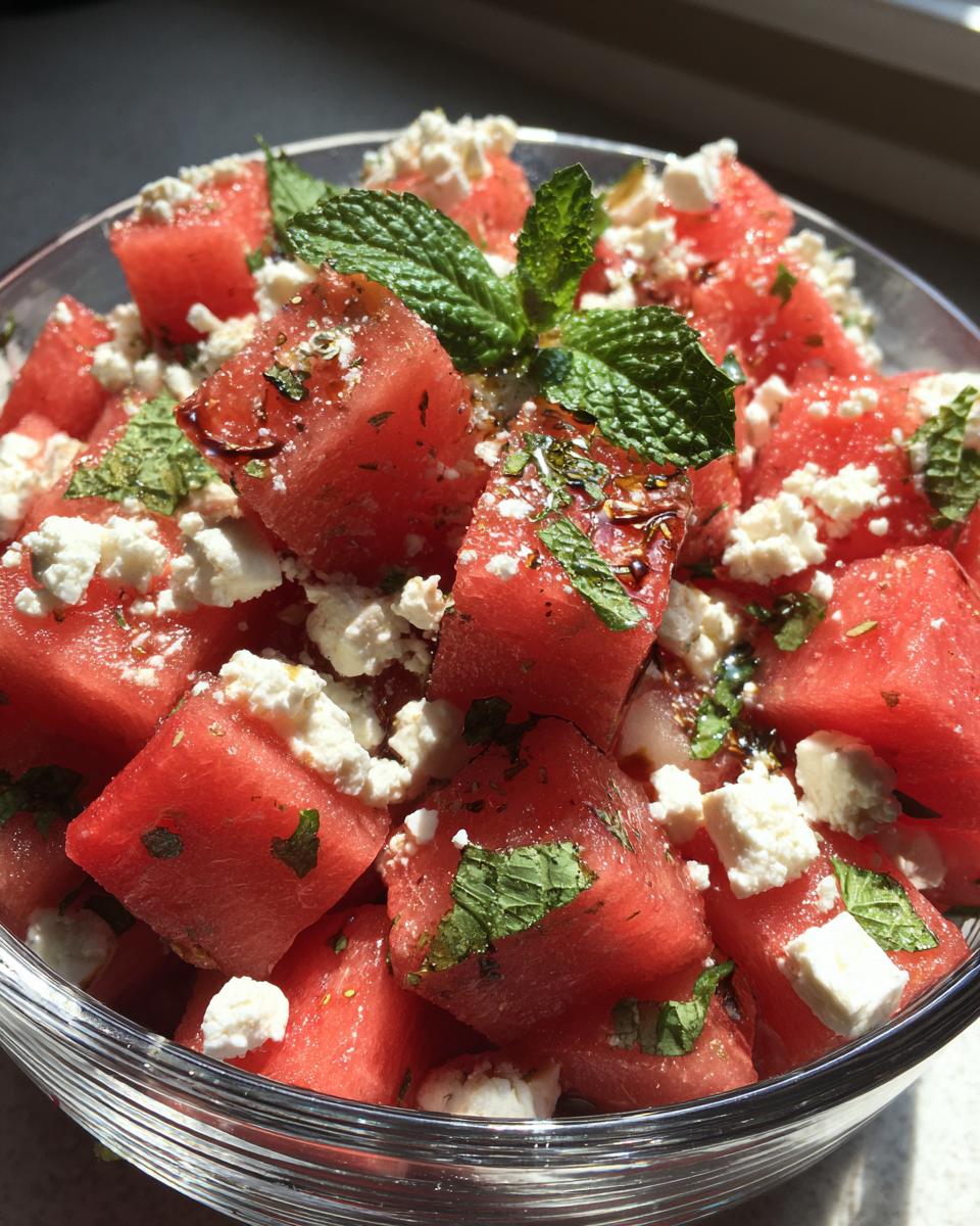 Watermelon Salad with Feta and Mint - detail 1
