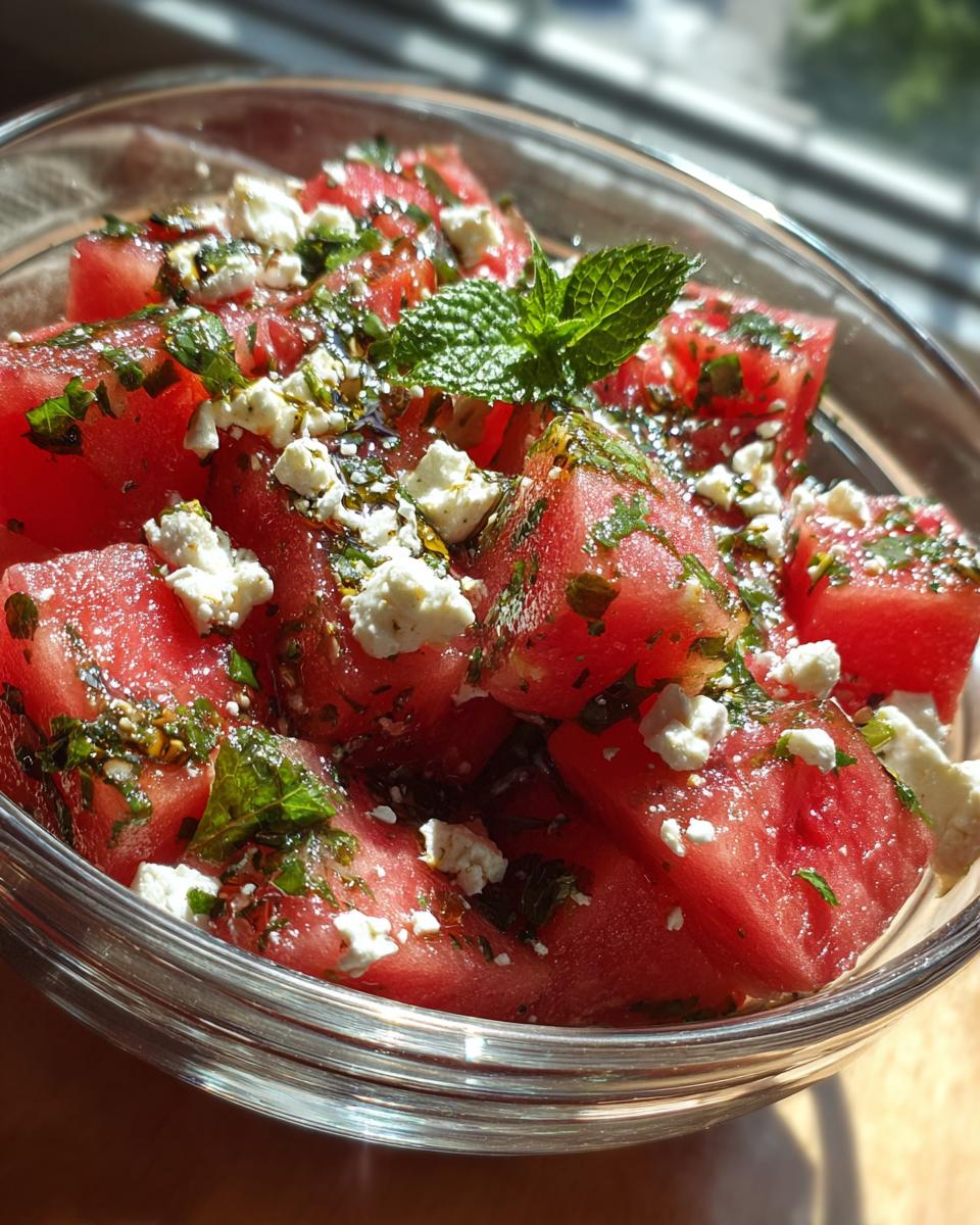Watermelon Salad with Feta and Mint