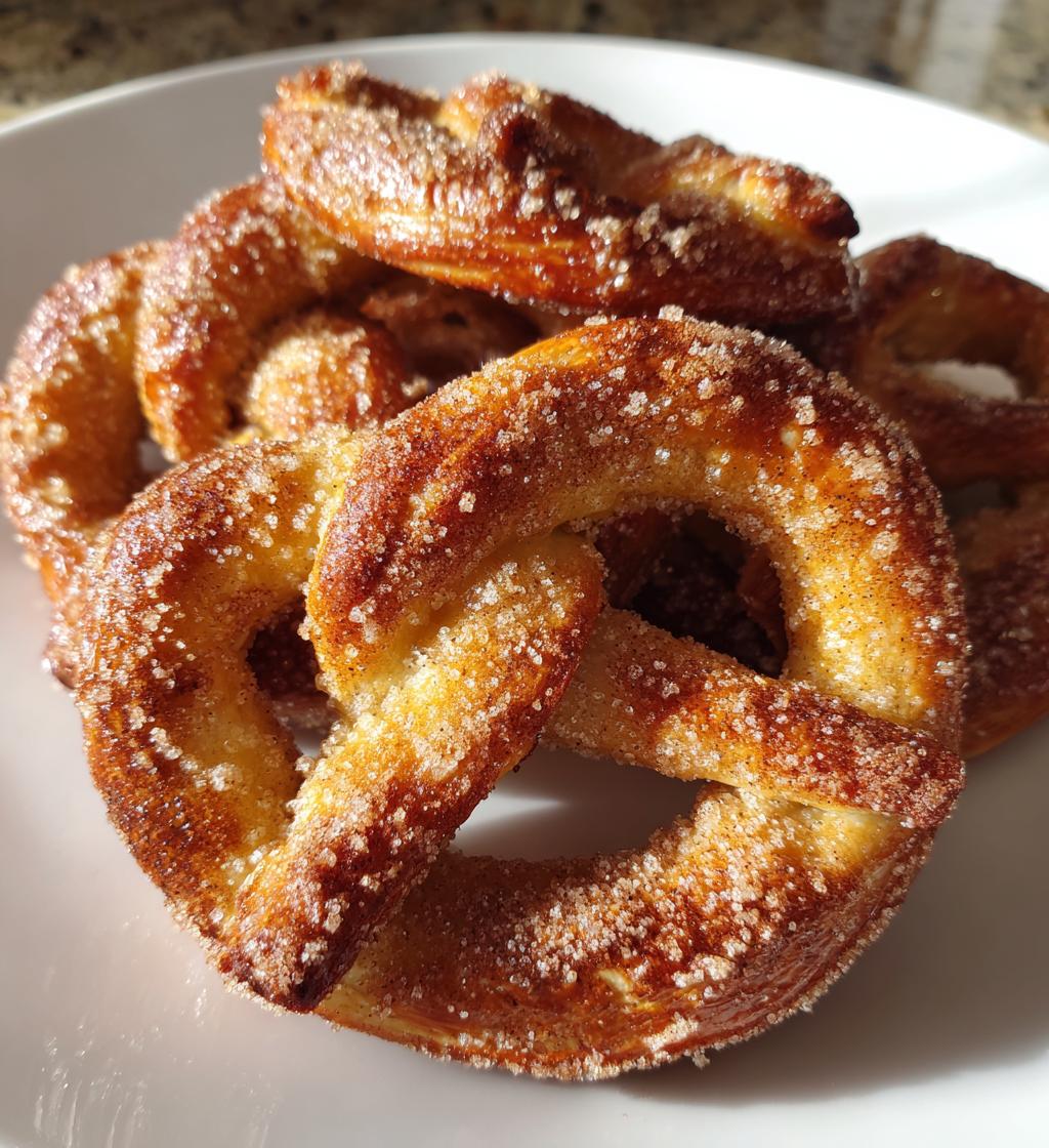 Air Fryer Cinnamon Sugar Pretzels