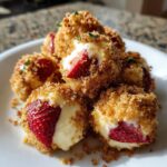 Air Fryer Strawberry Cheesecake Bites
