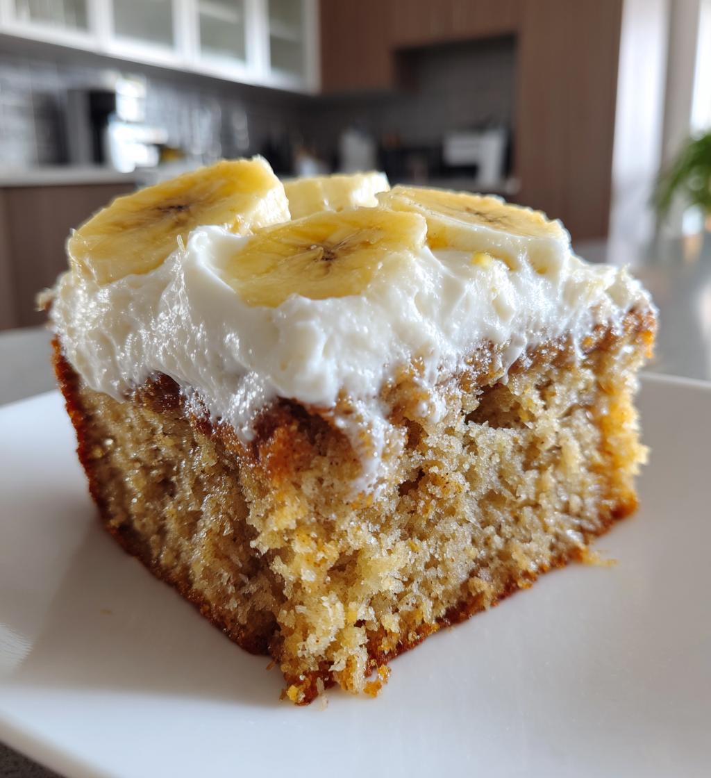 Banana Cake with Whipped Cream