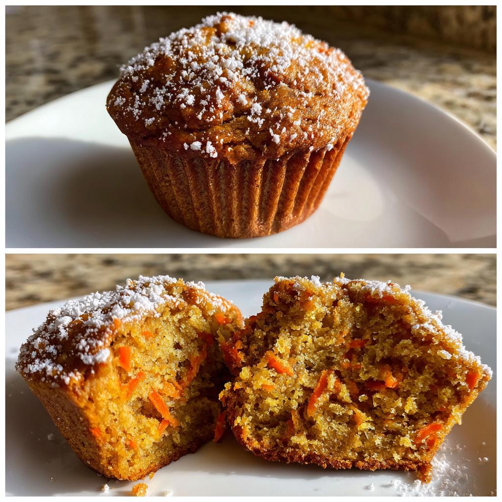 Carrot Cake Muffins with Greek Yogurt - detail 1