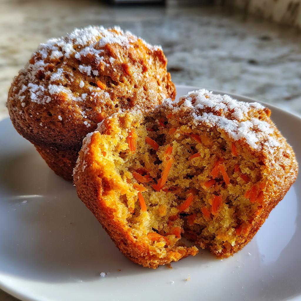 Carrot Cake Muffins with Greek Yogurt