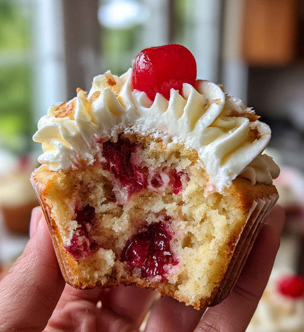 Cherry Almond Cupcakes