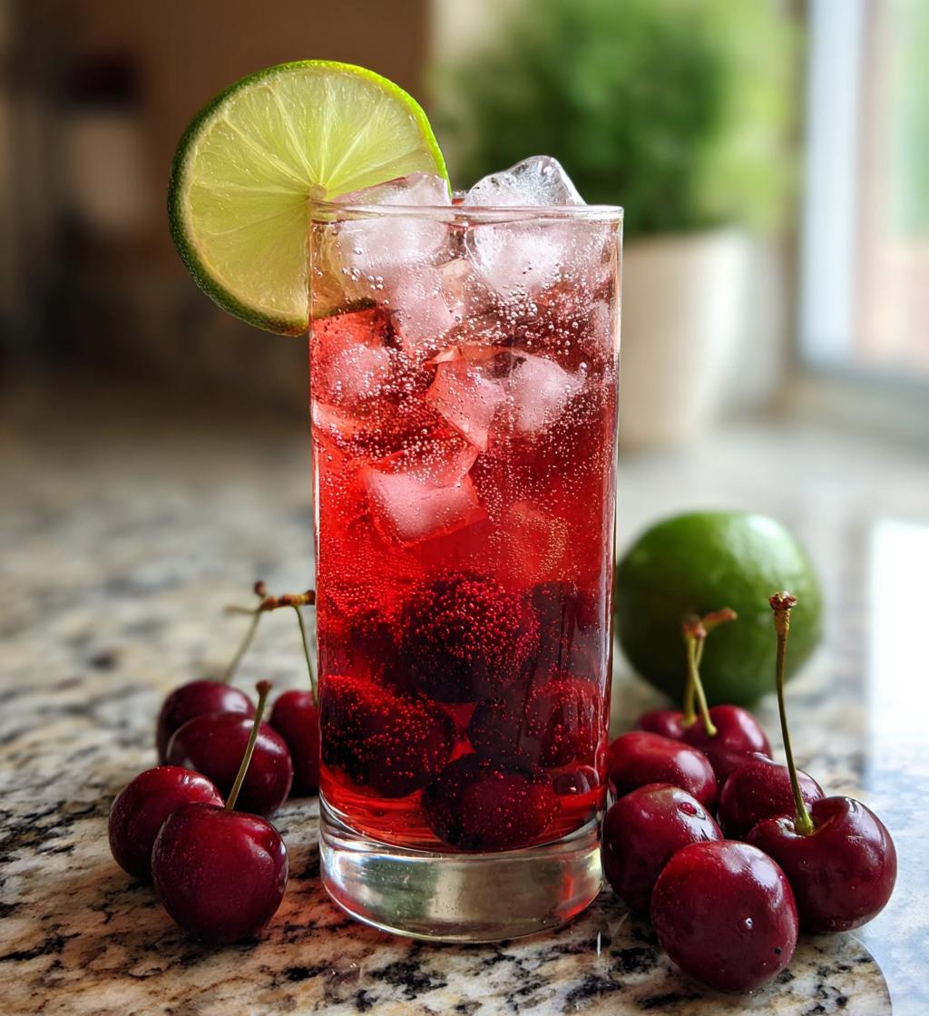 Cherry Lime Sparkler - detail 1