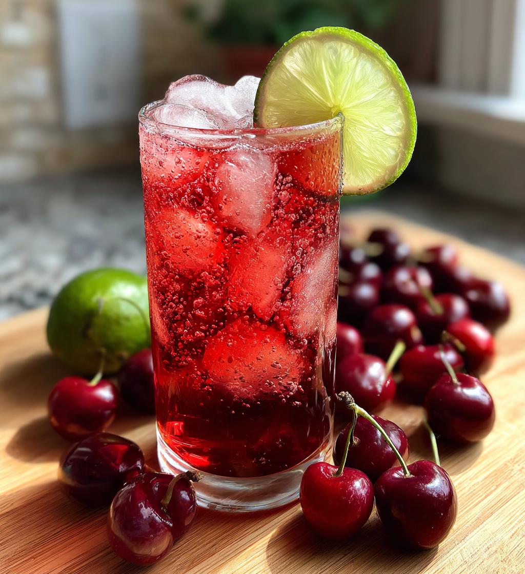 Cherry Lime Sparkler