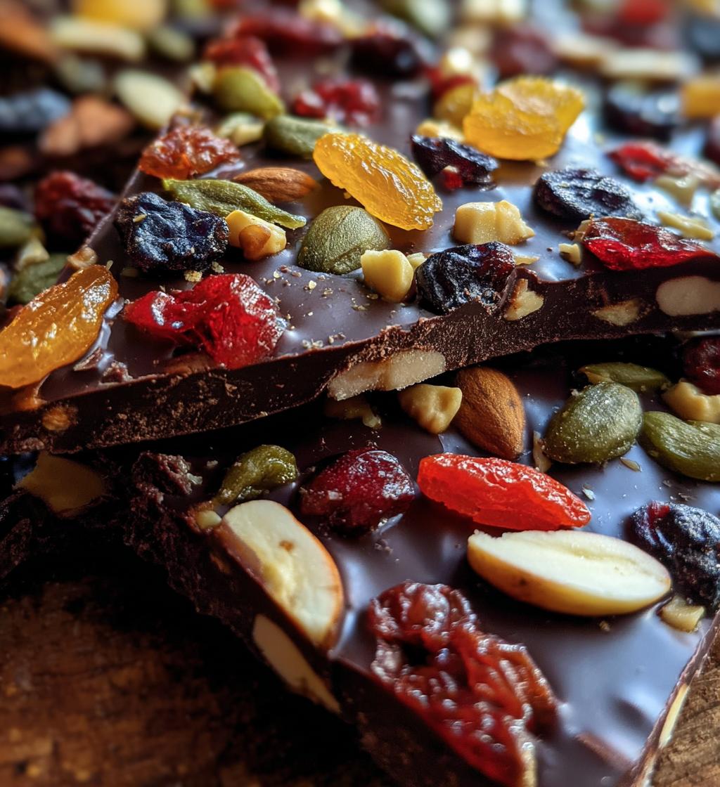 Chocolate Bark with Nuts and Fruit
