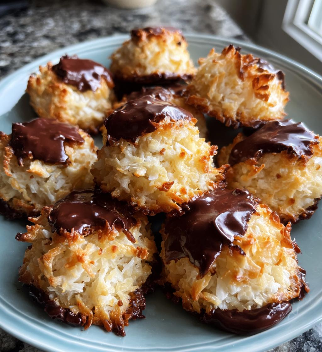 Chocolate Coconut Macaroons - detail 1
