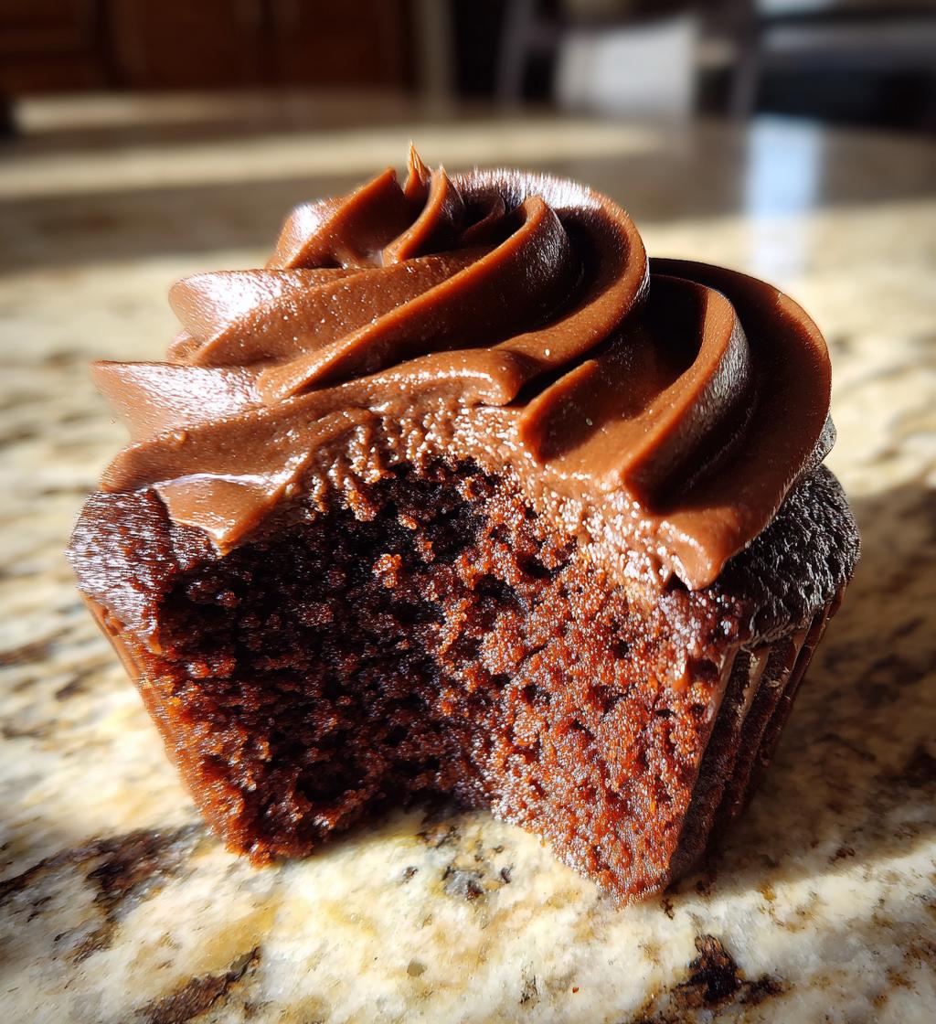 Chocolate Cupcakes with Chocolate Frosting - detail 1