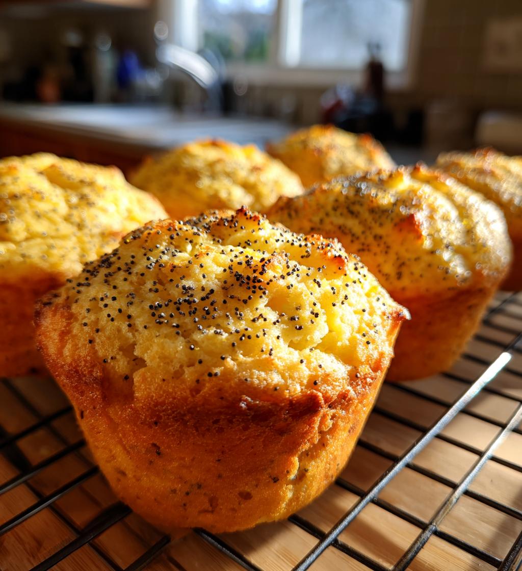 Coconut Flour Lemon Poppy Seed Muffins (Grain-Free, Paleo) - detail 1
