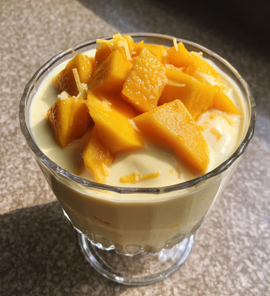 Coconut Mango Pudding - detail 1