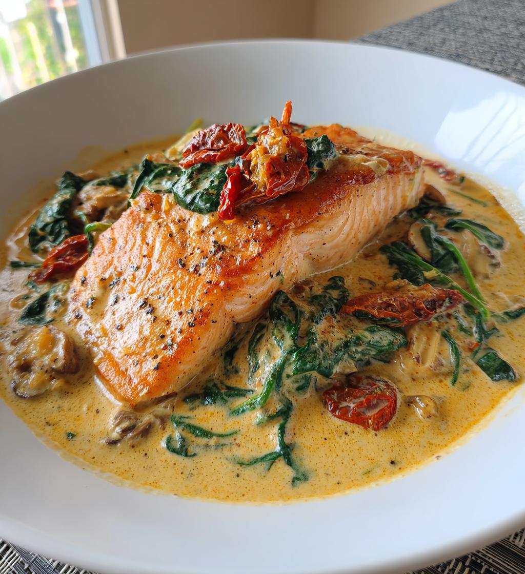 Creamy Garlic Tuscan Salmon - detail 1