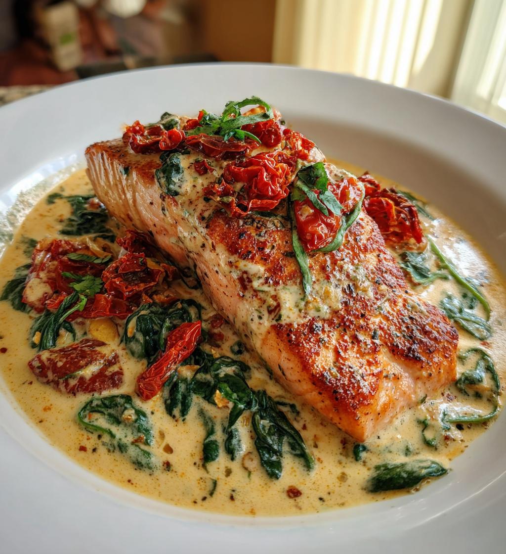 Creamy Garlic Tuscan Salmon