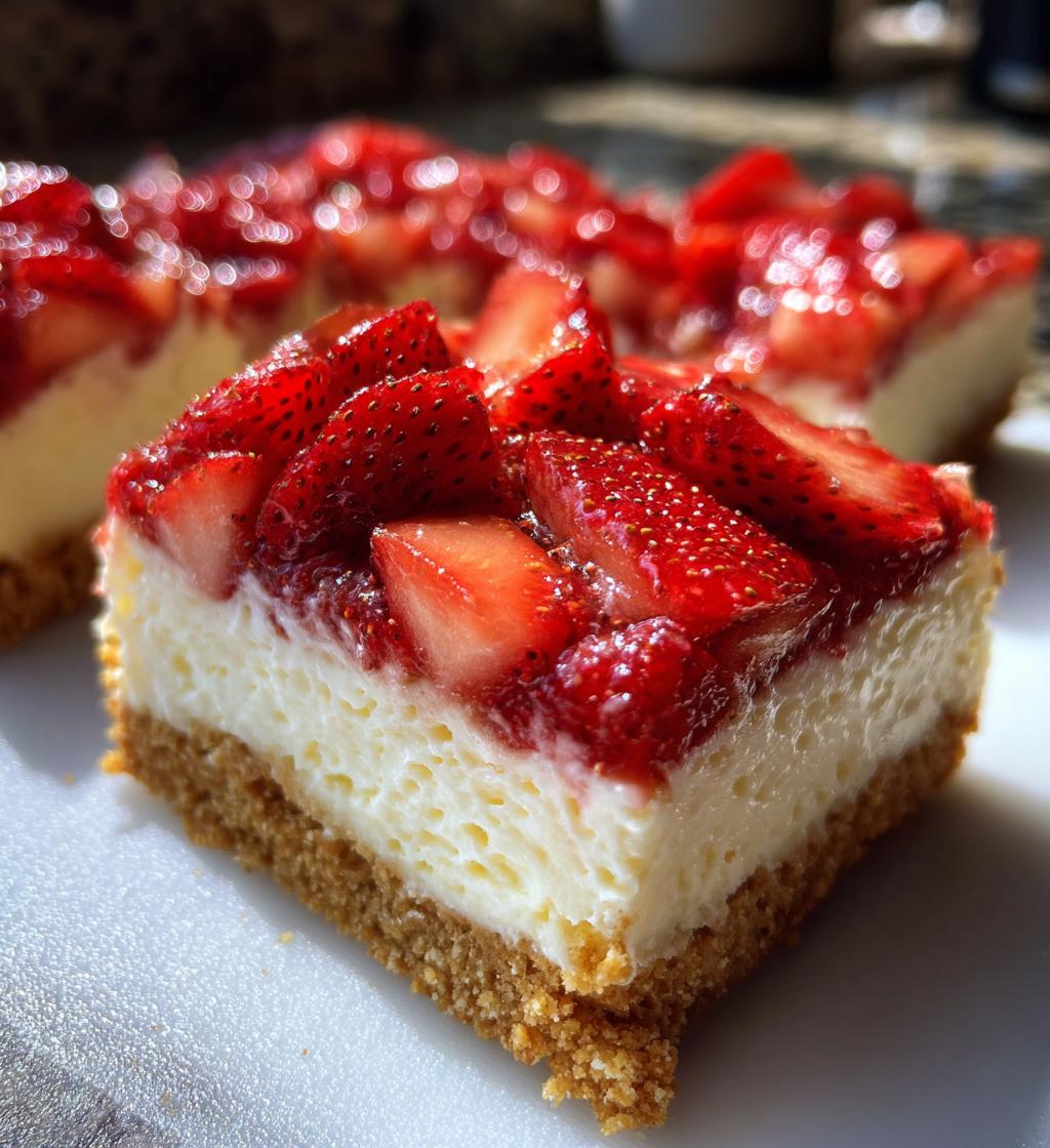 Easy Strawberry Cheesecake Bars