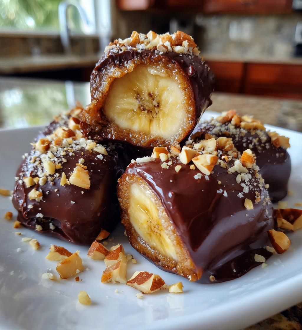 Frozen Banana Bites with Chocolate
