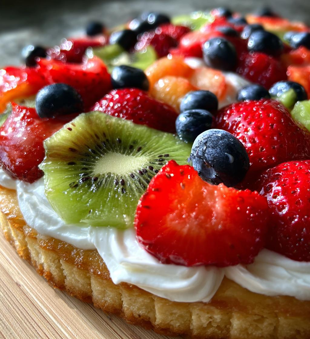 Fruit Pizza with Cream Cheese Frosting