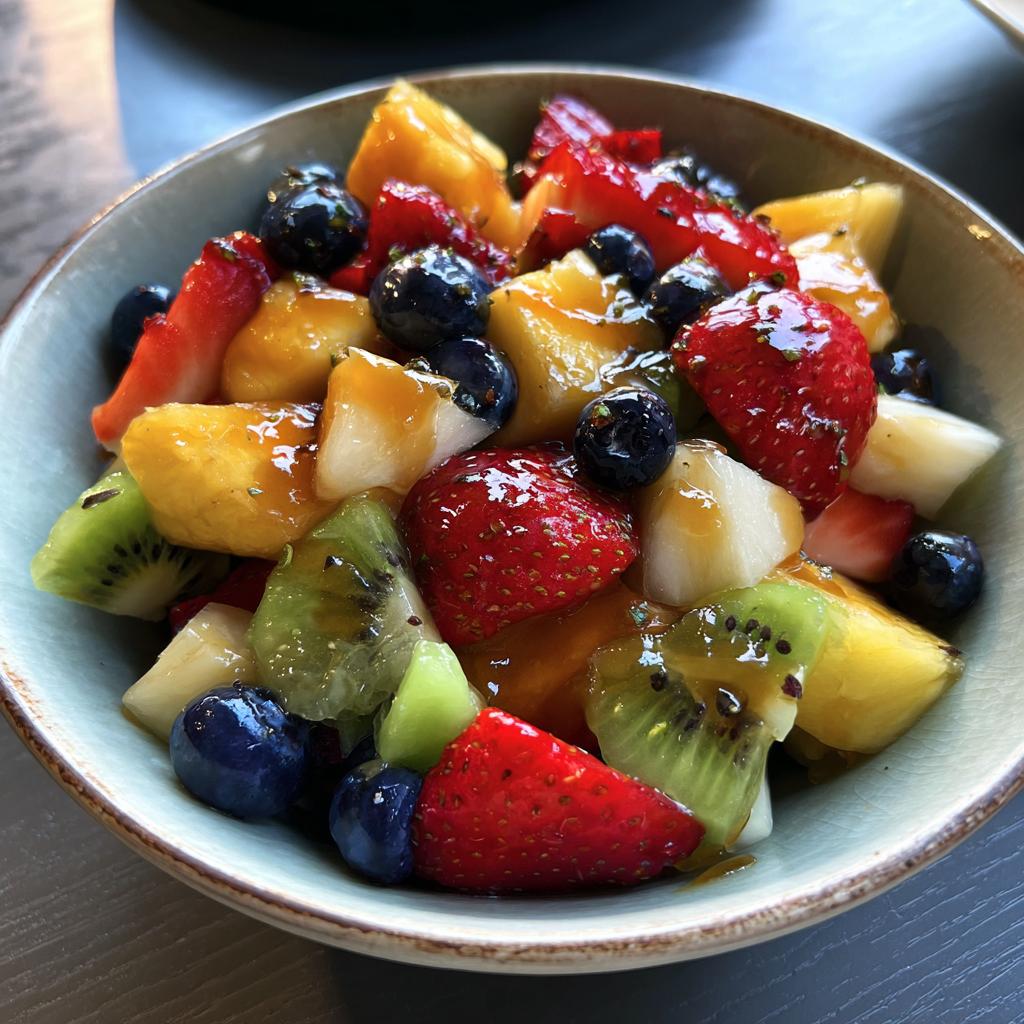 Fruit Salad with Honey-Lime Dressing