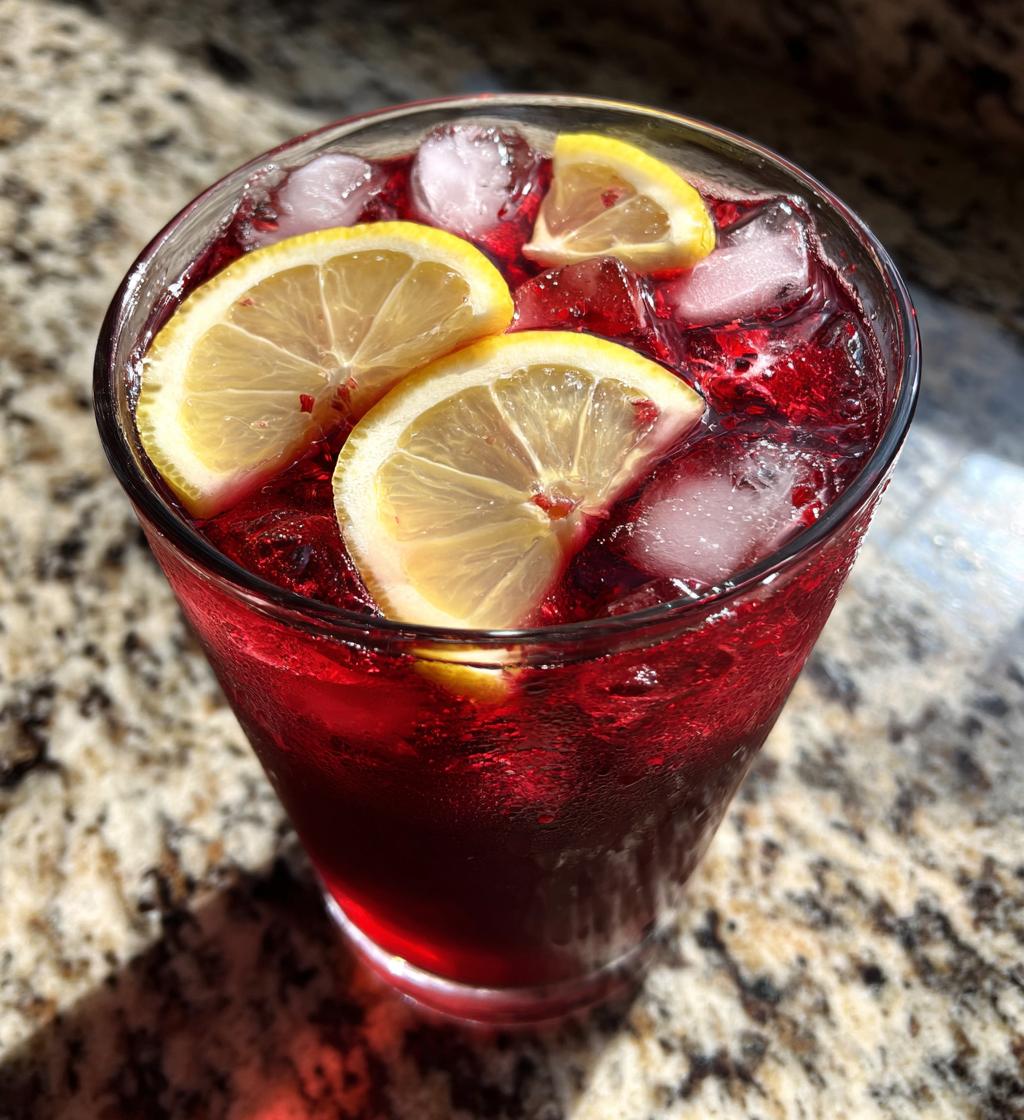 Iced Hibiscus Lemonade