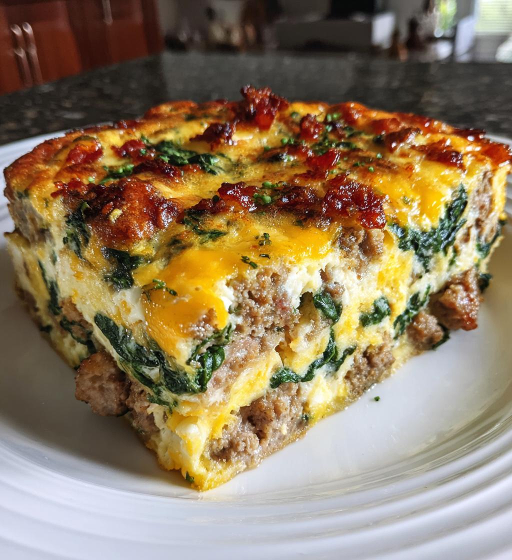Keto Breakfast Casserole with Sausage