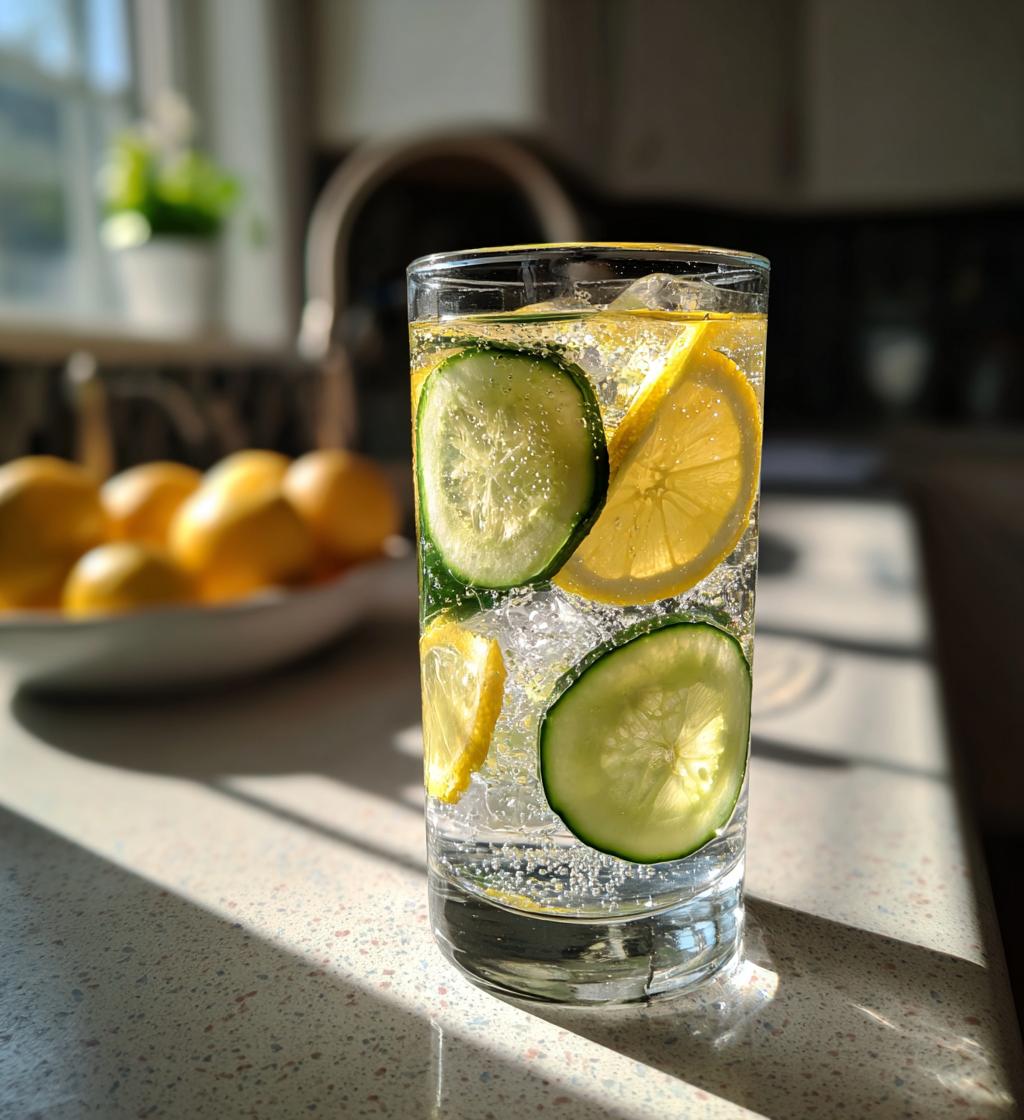Lemon Cucumber Sparkling Water - detail 1