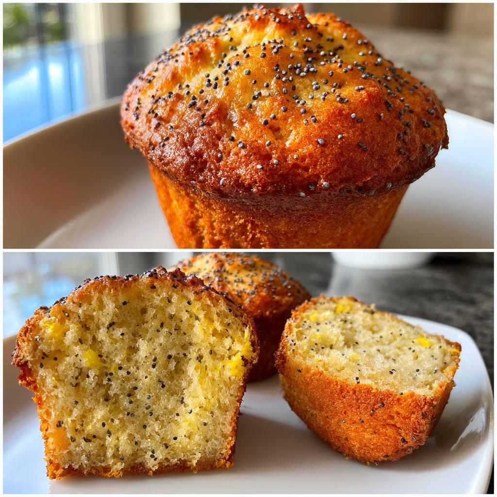 Lemon Poppy Seed Muffins with Greek Yogurt - detail 1