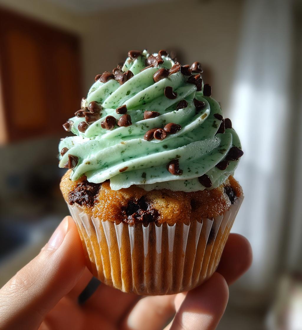 Mint Chocolate Chip Cupcakes - detail 1