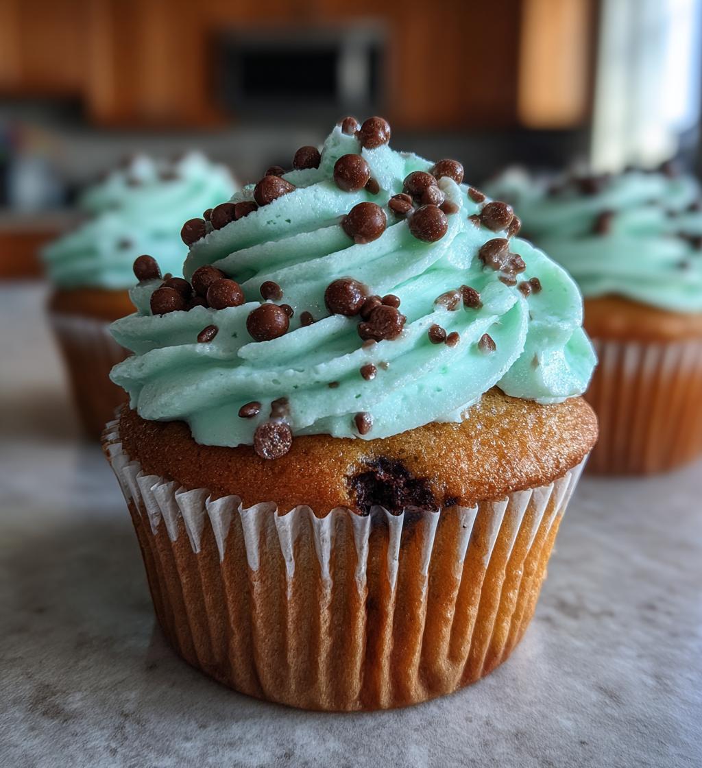 Mint Chocolate Chip Cupcakes