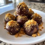 No Bake Caramel Crunch Butterfinger Truffles