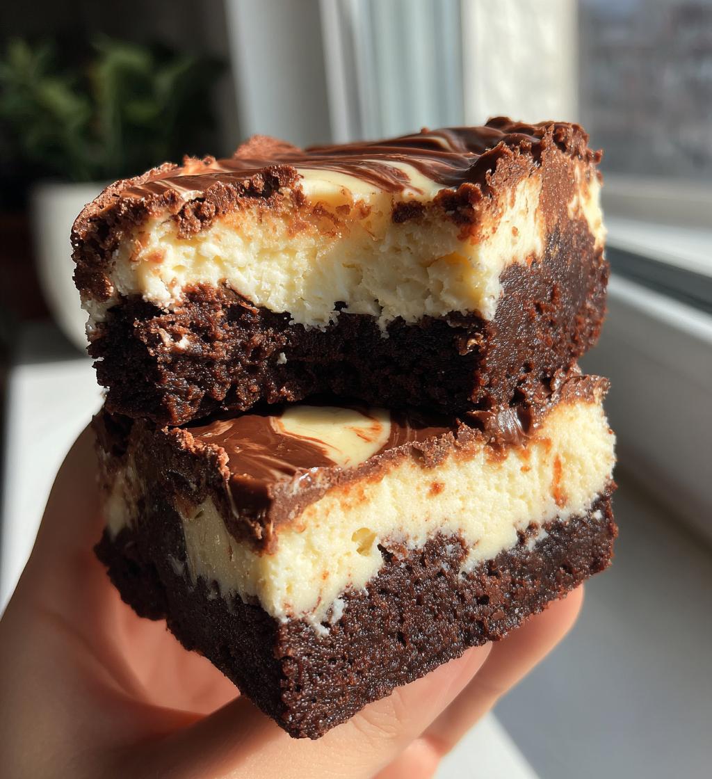 No-Bake Cheesecake Brownies
