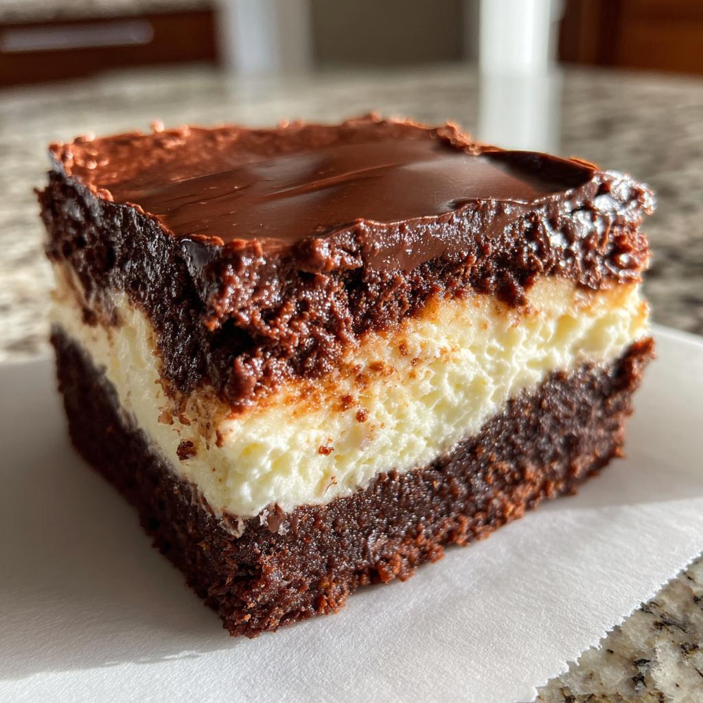 No-Bake Cheesecake Brownies