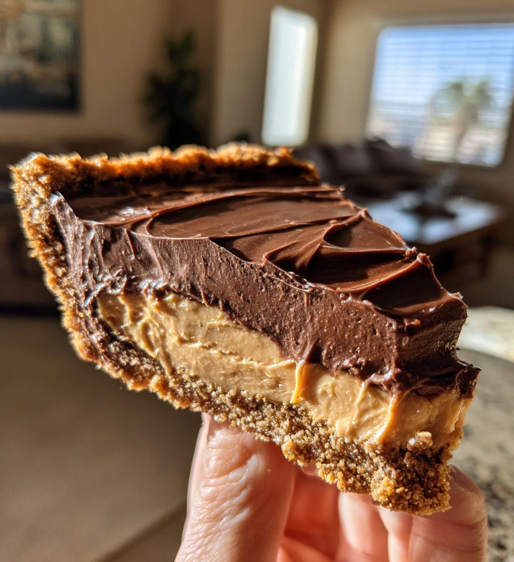 No-Bake Chocolate Peanut Butter Pie - detail 1