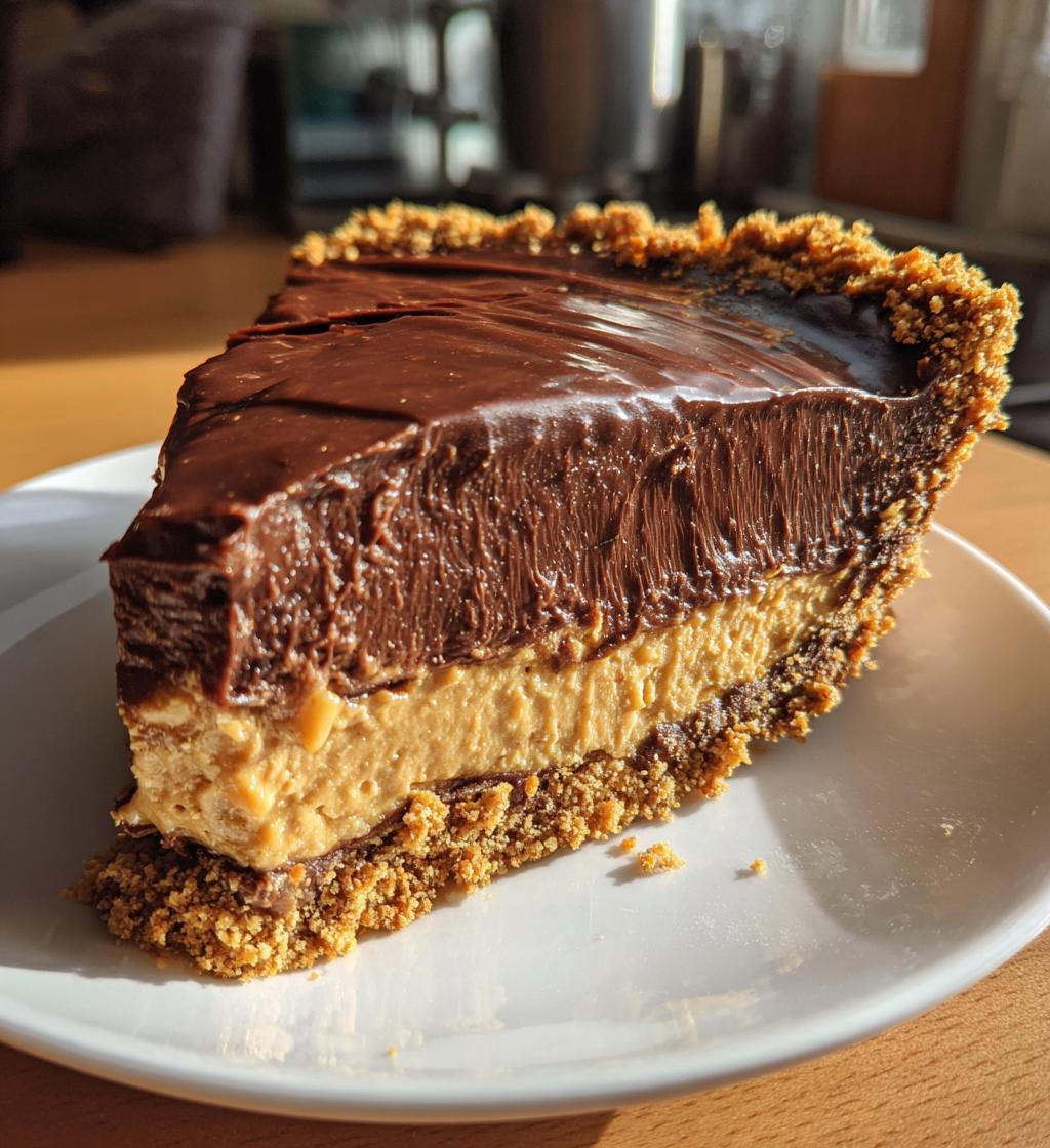 No-Bake Chocolate Peanut Butter Pie