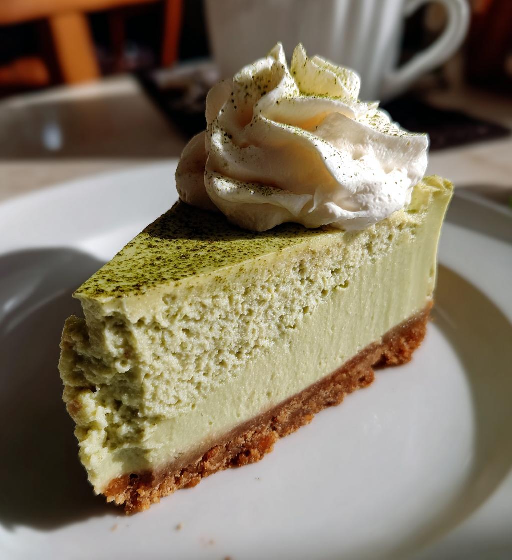 No-Bake Matcha Cheesecake - detail 1