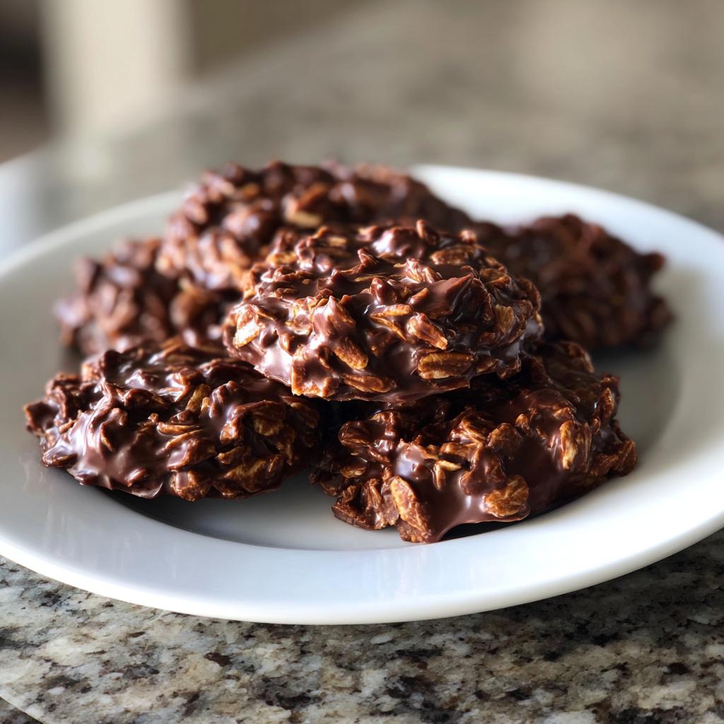 No-Bake Peanut Butter Chocolate Cookies - detail 1