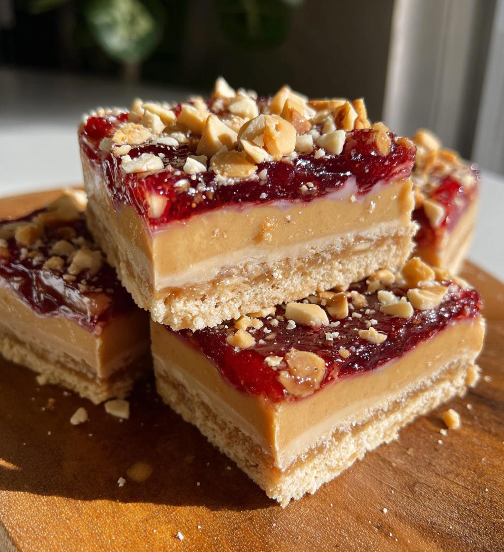 No-Bake Peanut Butter and Jelly Bars