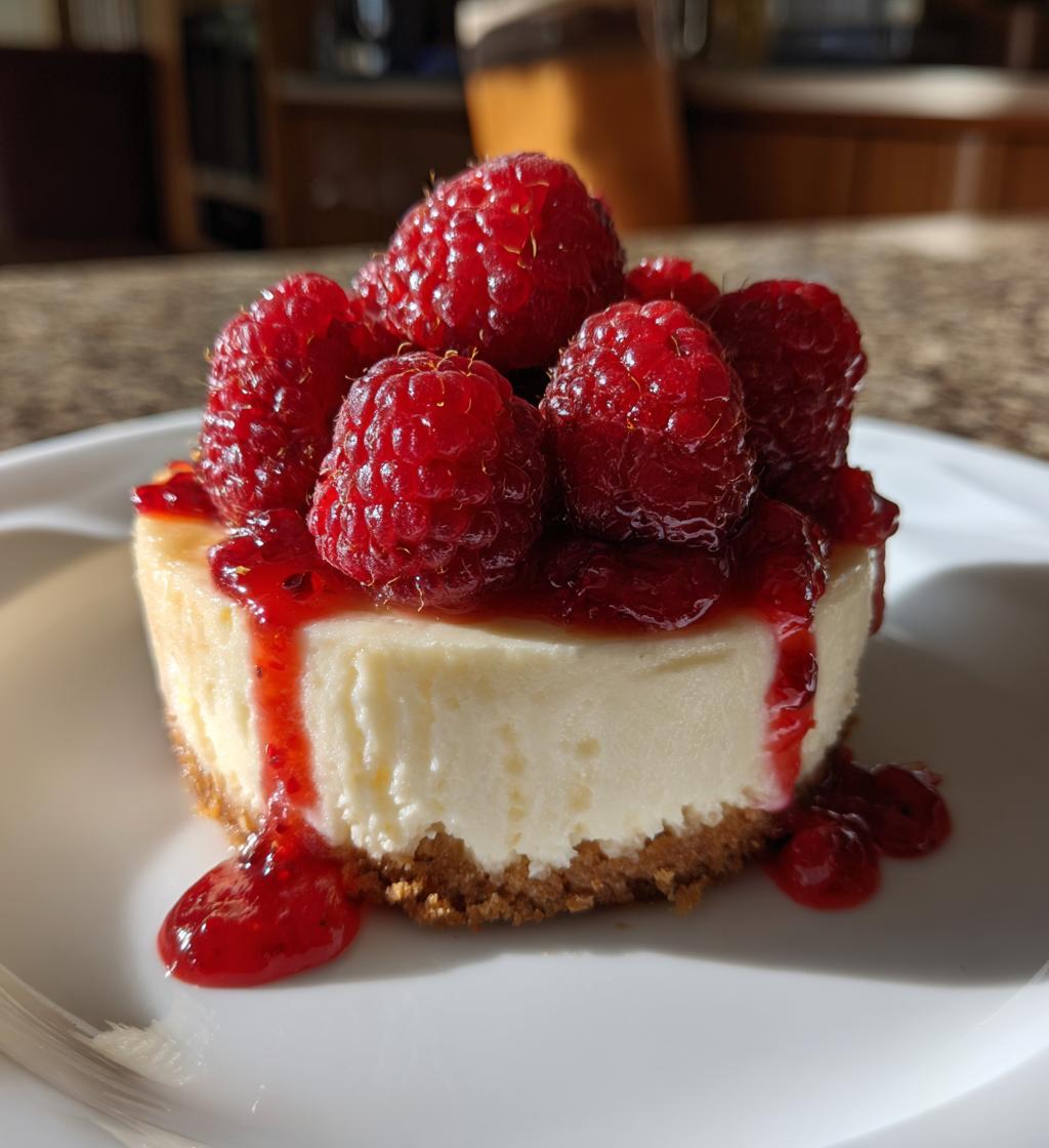 No-Bake Raspberry Cheesecake - detail 1