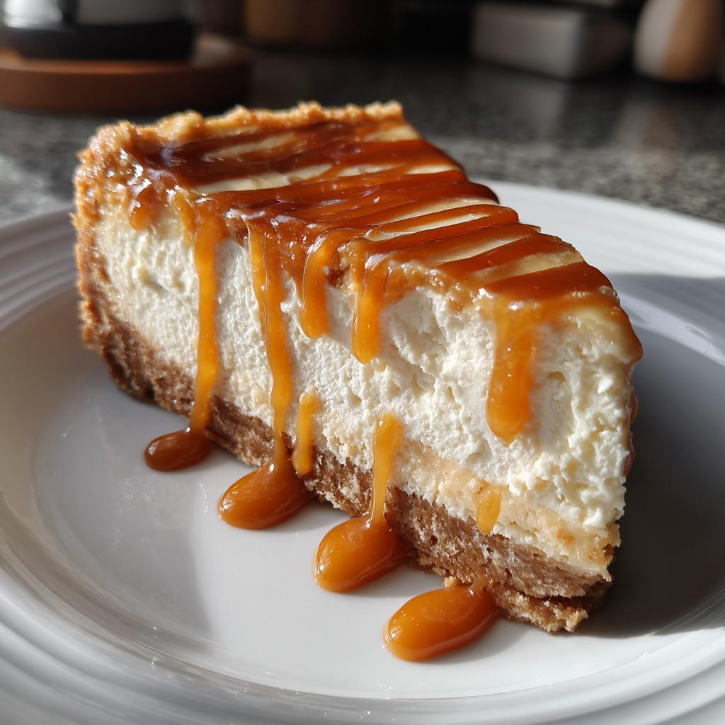 No-Bake Salted Caramel Cheesecake - detail 1