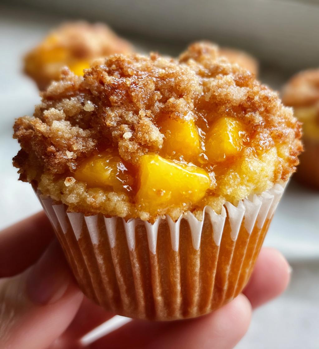 Peach Cobbler Cupcakes
