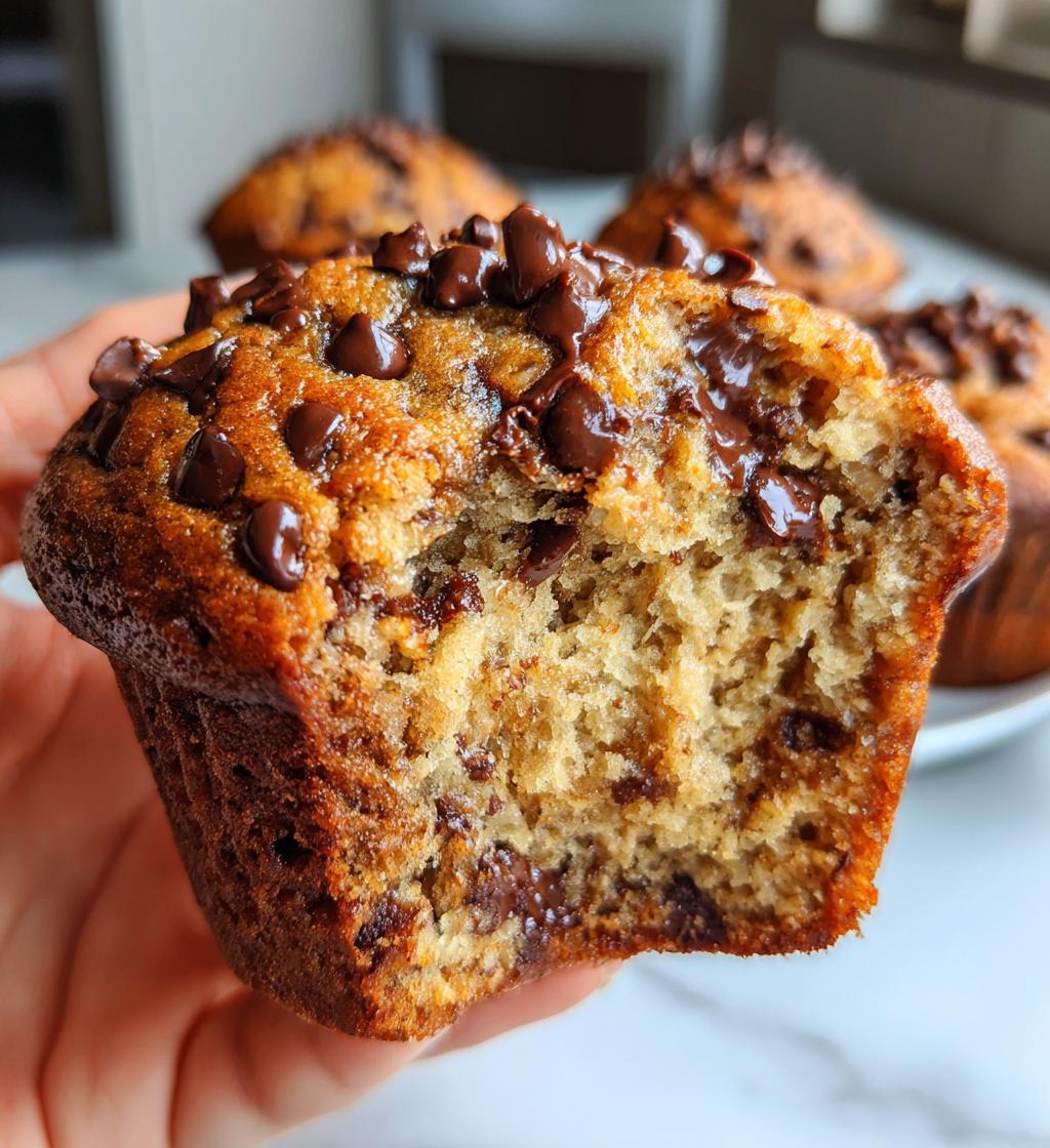 Peanut Butter Banana Chocolate Chip Muffins (Gluten-Free, Dairy-Free) - detail 1