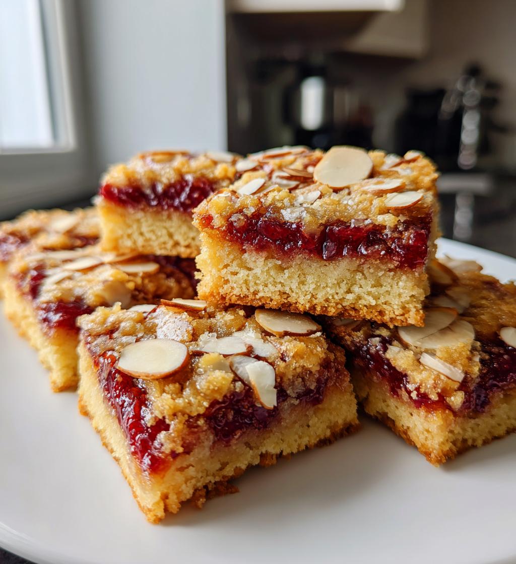 Raspberry Almond Shortbread Bars - detail 1