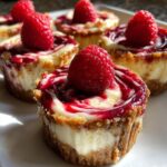 Raspberry Swirl Cheesecake Cupcakes