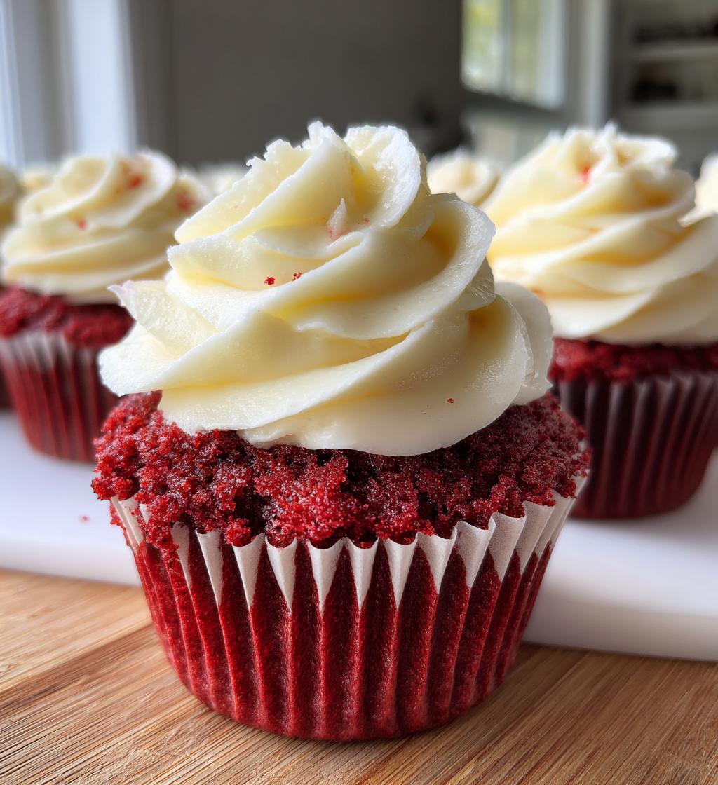 Red Velvet Cupcakes with Cream Cheese Frosting - detail 1