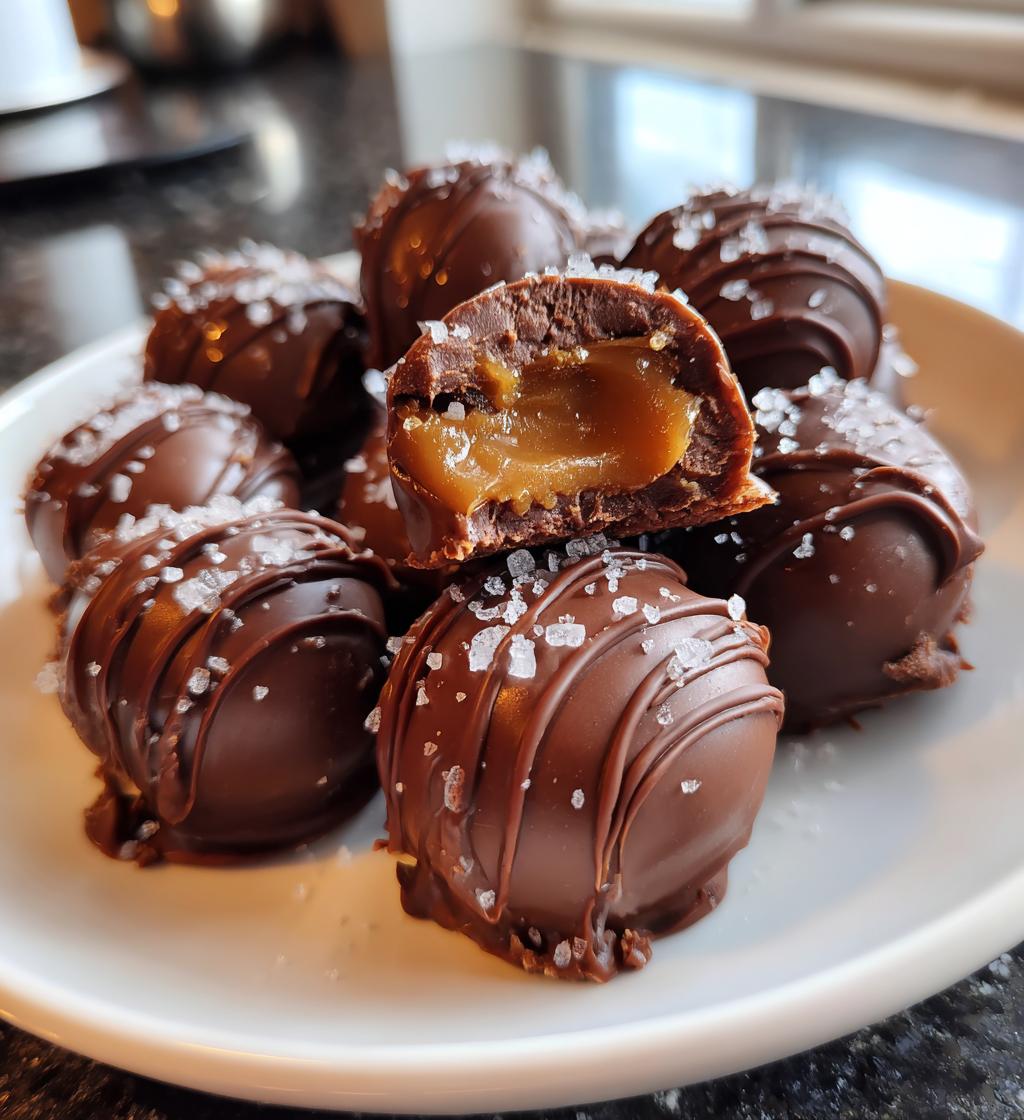 Salted Caramel Fudge Truffles
