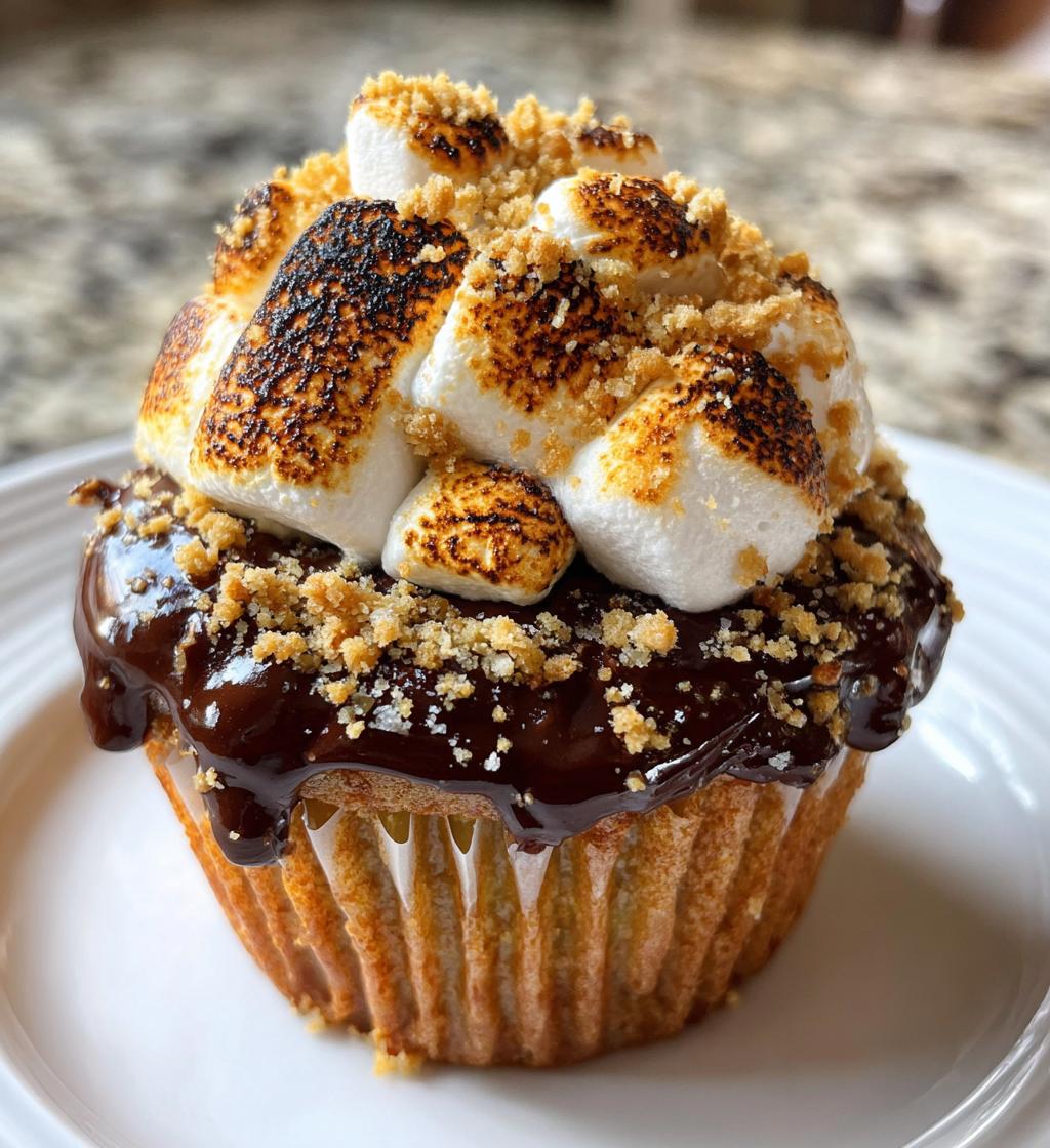 S’mores Cupcakes with Toasted Marshmallow - detail 1