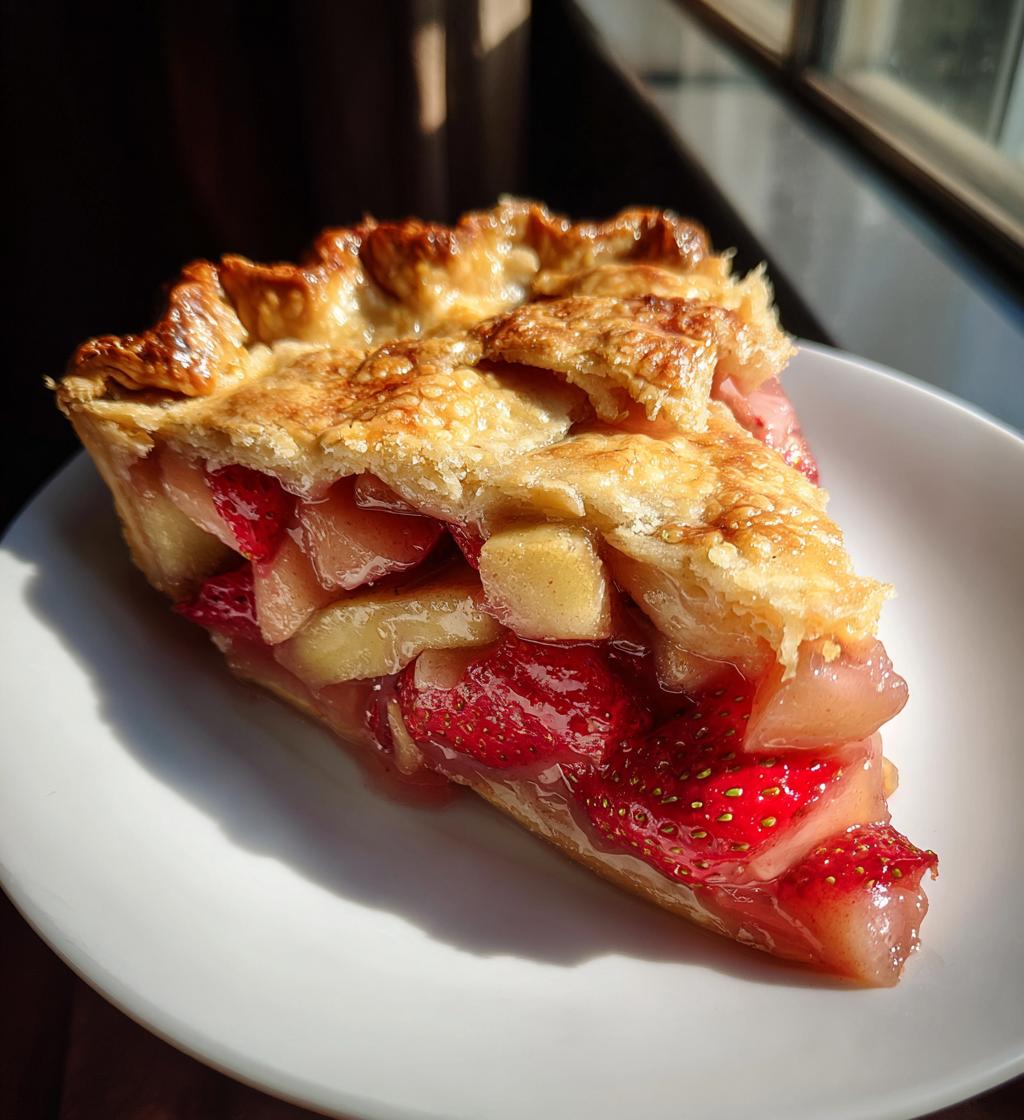 Strawberry Rhubarb Pie - detail 1