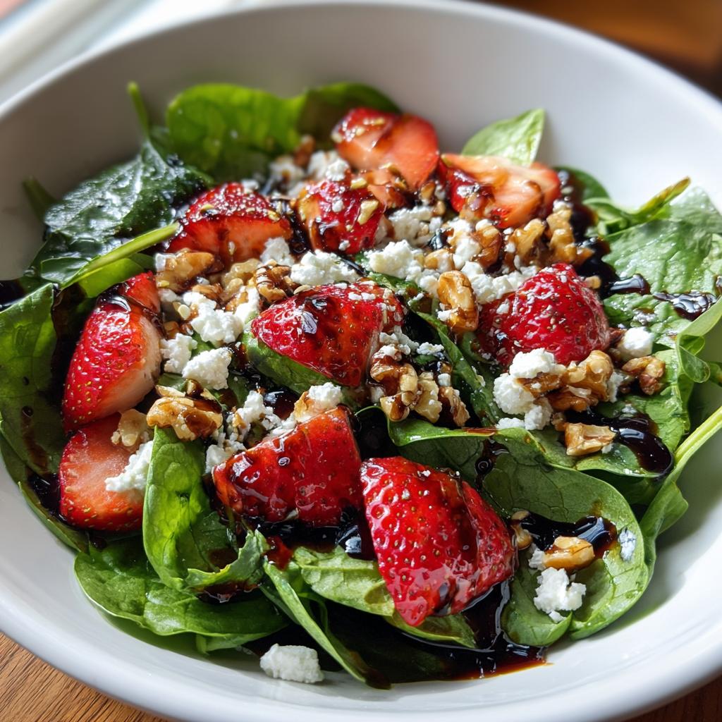 Strawberry Spinach Salad with Balsamic Glaze