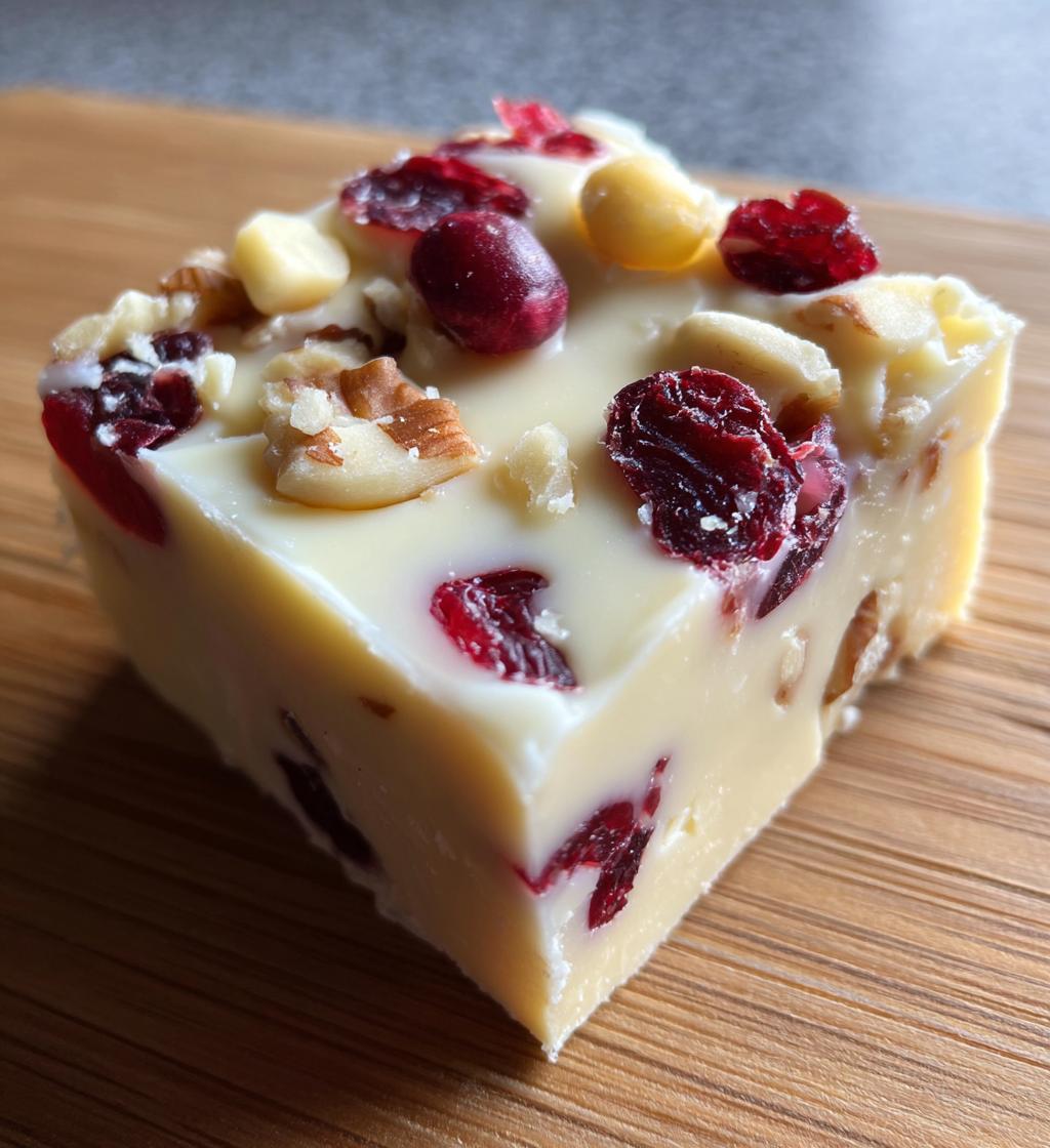 White Chocolate Cranberry Fudge - detail 1